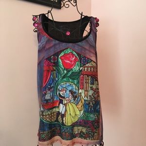 Beauty and the Beast Stainglass Tank